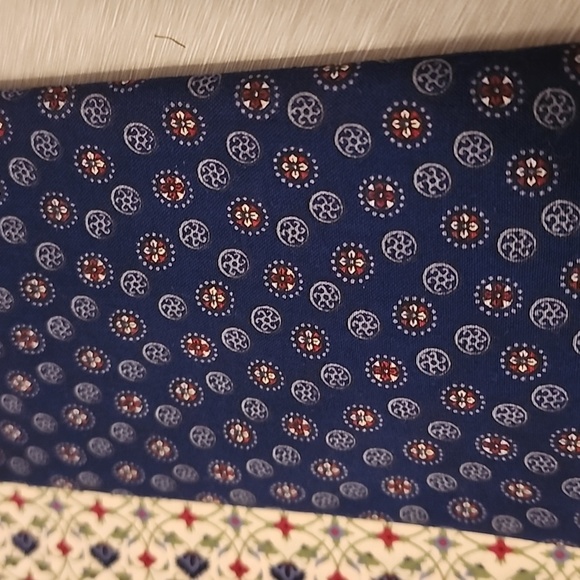 Fall Blues and Dark Red Fabric Material-E - Picture 5 of 6